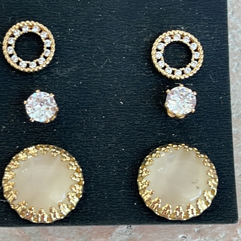 3 Sets of Pierced Earrings - NWT